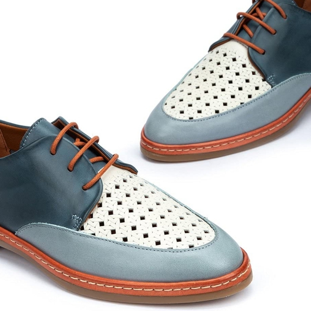 PIKOLINOS Blue and Cream Oxford Shoes Size 38
